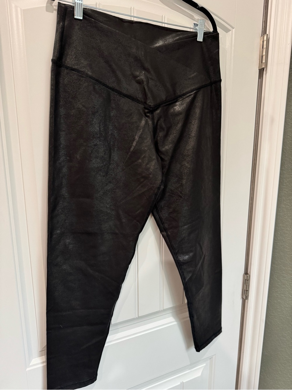 OFFLINE by Aerie Faux Leather Leggings XXL Black High Rise Shine Stretch